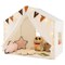 Fabric Large Toddler Playhouse Tent with Door, Curtains, and Windows